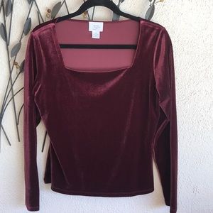 Maroon fall top by Anne Taylor